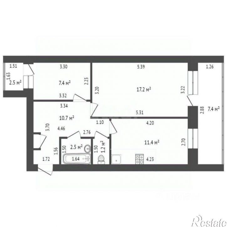 2-комн квартира улица Сазонова, 30А,  д. 30А