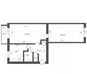 2-комн, 42кв м, этаж 3/5 Социалистическая улица, 18