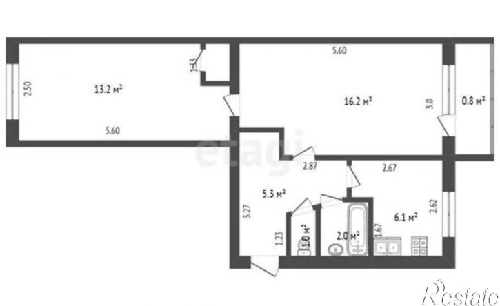 2-комн квартира улица Нагуманова, 25В,  д. 25В
