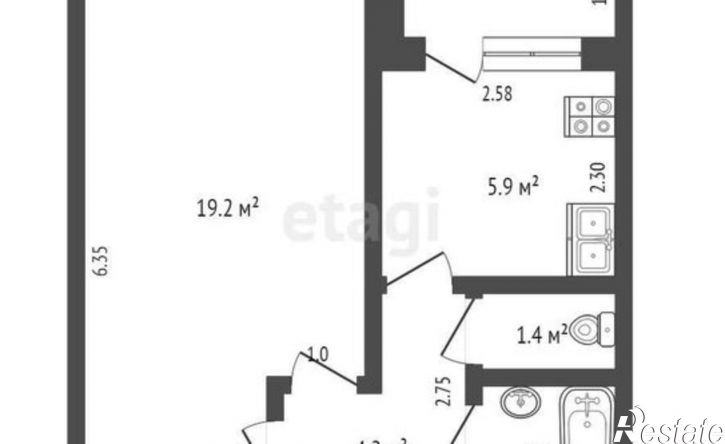 1-комн квартира ул Дружбы, 3,  д. 3