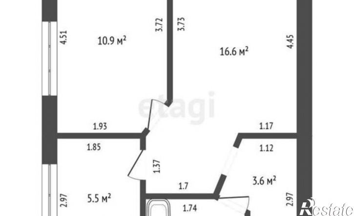 2-комн квартира ул Розы Люксембург, 3,  д. 3