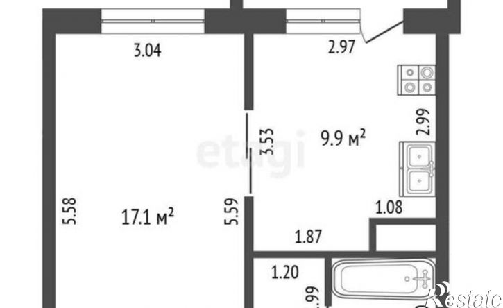 1-комн квартира ул Ботаническая, 2,  д. 2
