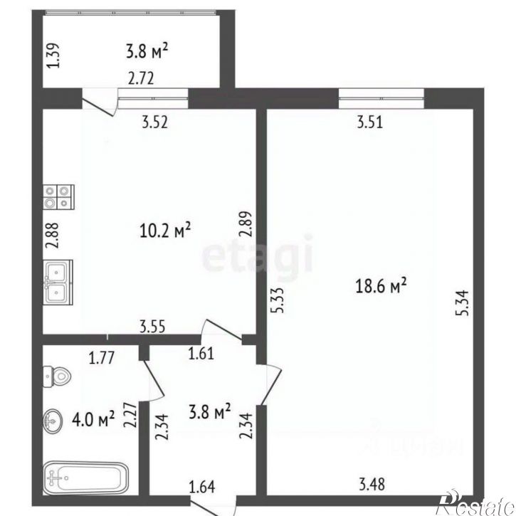 1-комн квартира улица Цементников, 8А,  д. 8А