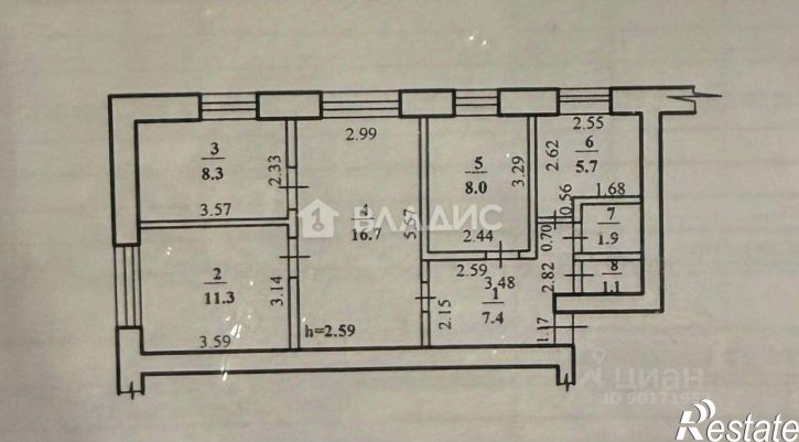 4-комн квартира проспект Октября, 15,  д. 15