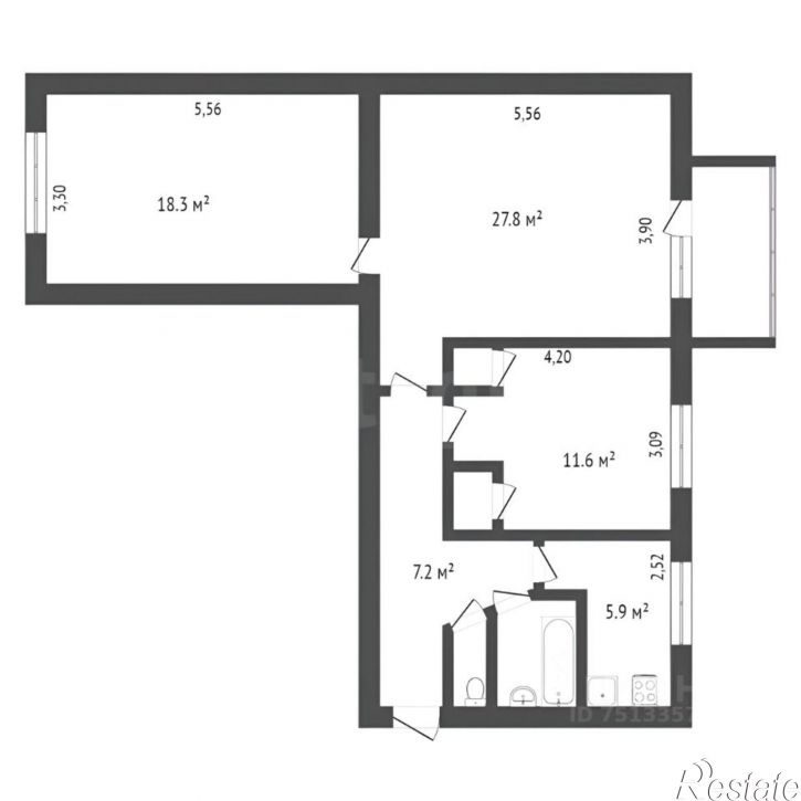 3-комн квартира улица Сазонова, 20,  д. 20
