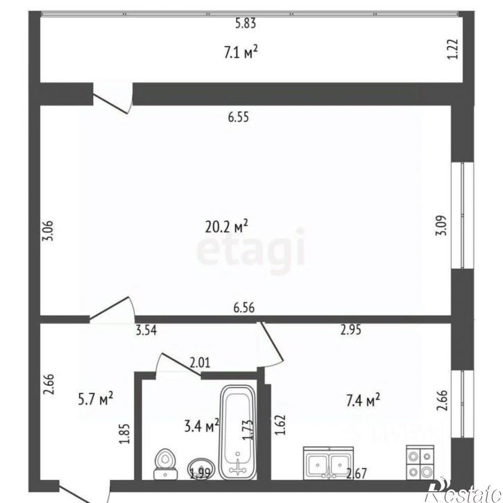 1-комн квартира ул Артема, 108,  д. 108