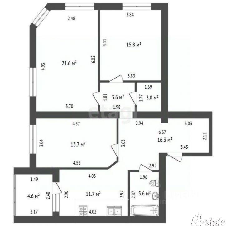 3-комн квартира ул Мира, 69,  д. 69