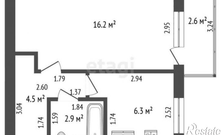 1-комн квартира улица Блюхера, 2,  д. 2