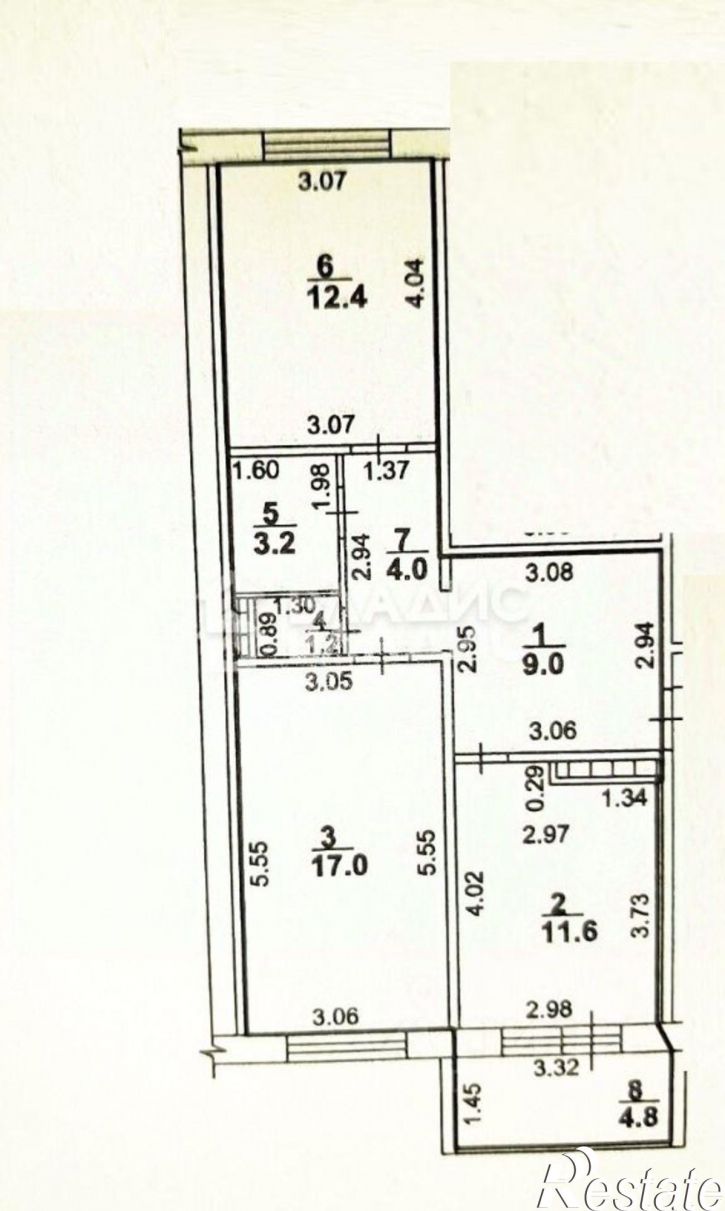 2-комн квартира Ботаническая улица, 4,  д. 4