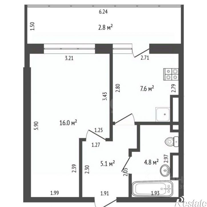 1-комн квартира улица Кочетова, 31А,  д. 31А