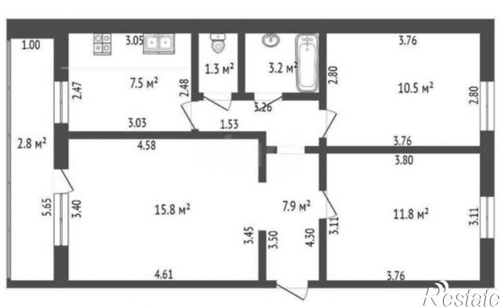 3-комн квартира ул Щербакова, 10,  д. 10