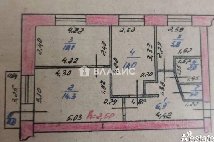 3-комн квартира ул Блюхера, 11,  д. 11
