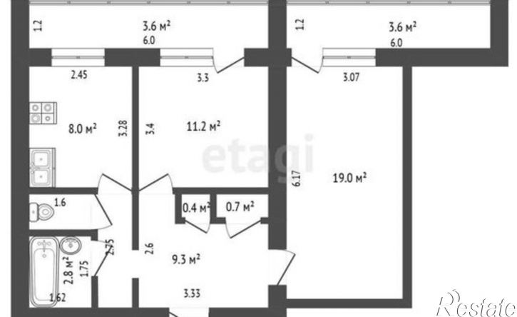 2-комн квартира ул Худайбердина, 139,  д. 139