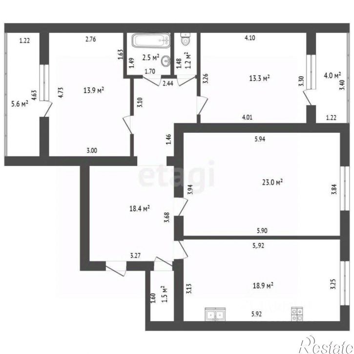 3-комн квартира ул Карла Маркса, 91,  д. 91