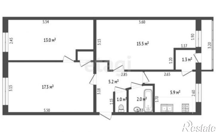 3-комн квартира ул Худайбердина, 133,  д. 133