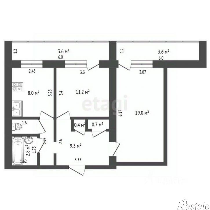 2-комн квартира ул Худайбердина, 139,  д. 139