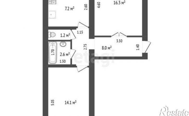 2-комн квартира ул Худайбердина, 38,  д. 38