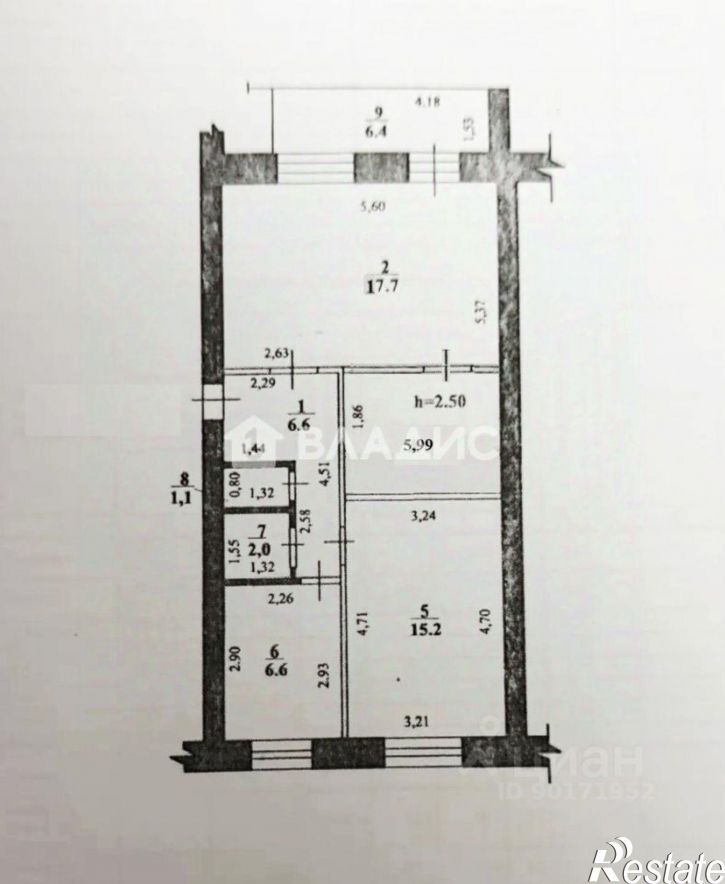2-комн квартира проспект Октября, 59,  д. 59