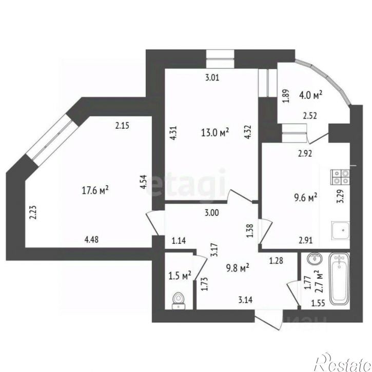 2-комн квартира улица Худайбердина, 226,  д. 226