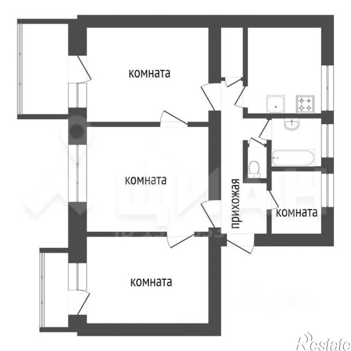 4-комн квартира ул Сазонова, 8,  д. 8