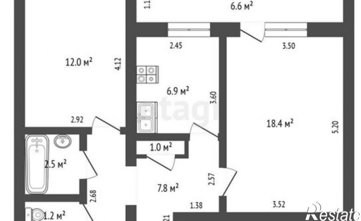 2-комн квартира ул Худайбердина, 27,  д. 27
