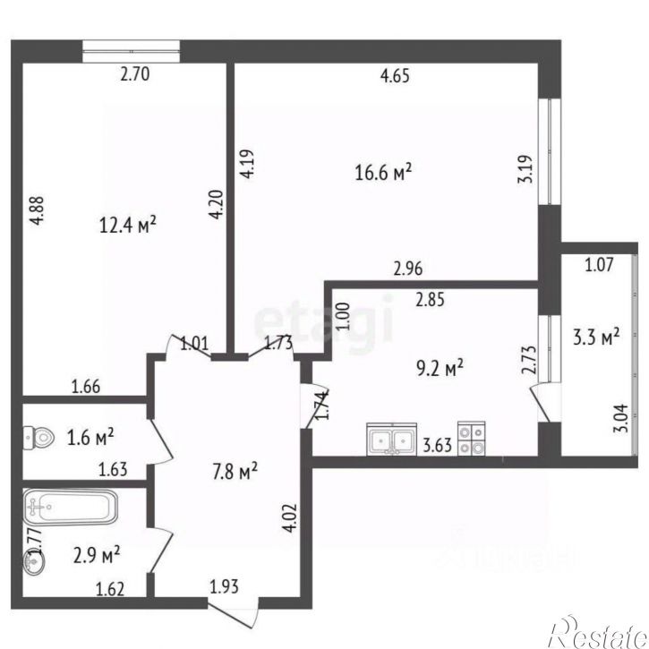 2-комн квартира ул Николаева, 22,  д. 22
