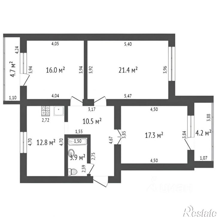 3-комн квартира ул 23 Мая, 34б,  д. 34б
