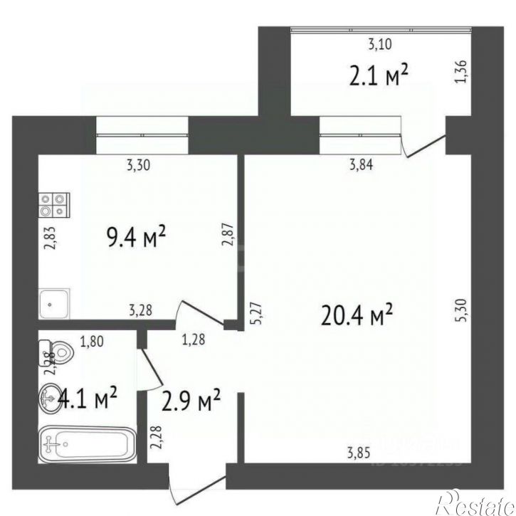 1-комн квартира ул Строителей, 4,  д. 4
