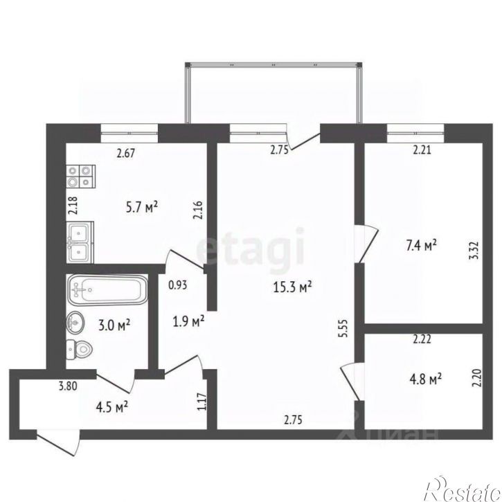 2-комн квартира ул Социалистическая, 10,  д. 10
