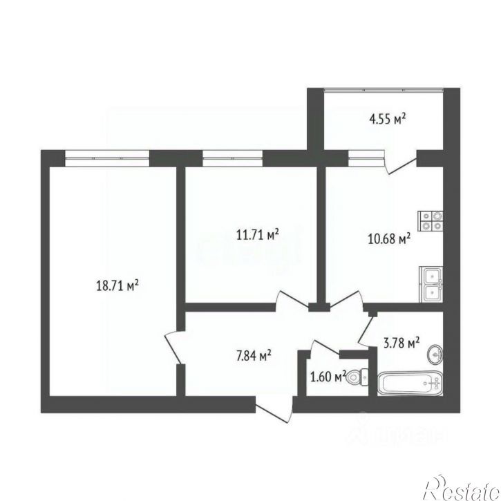 2-комн квартира улица Строителей, 28,  д. 28