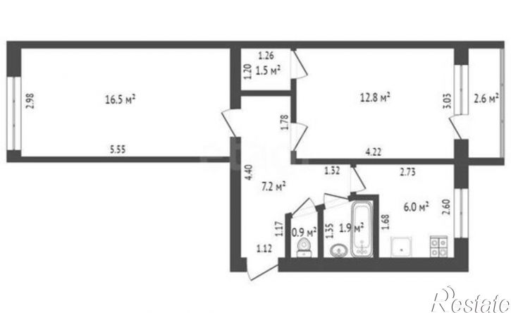 2-комн квартира улица Артёма, 5,  д. 5