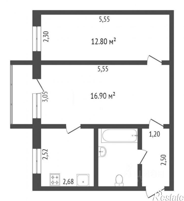 2-комн квартира ул Сазонова, 10,  д. 10