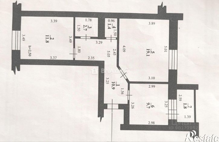 2-комн квартира ул Строителей, 8,  д. 8