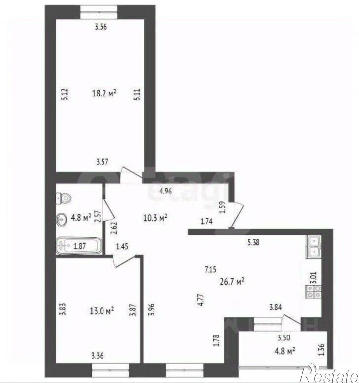3-комн квартира Юрматинская улица, 8,  д. 8