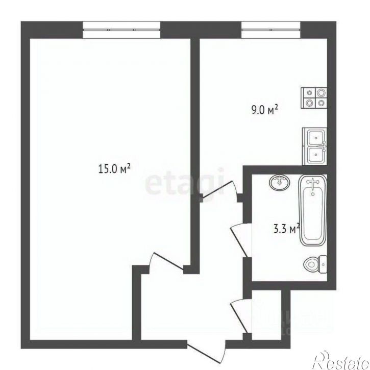 1-комн квартира улица Гоголя, 145А,  д. 145А