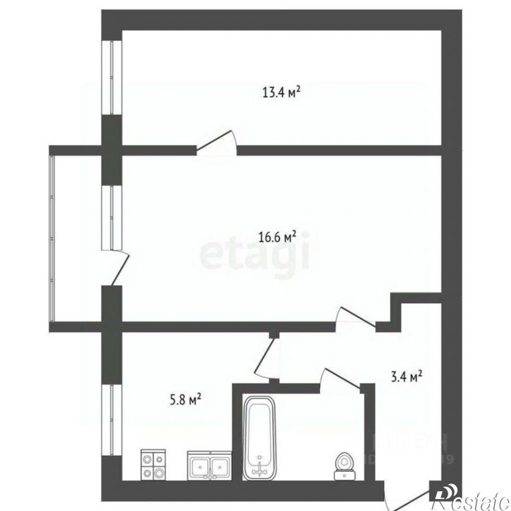 2-комн квартира ул Тукаева, 5б,  д. 5б