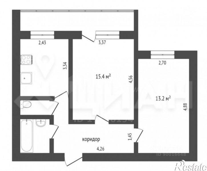 2-комн квартира ул Караная Муратова, 5а,  д. 5а