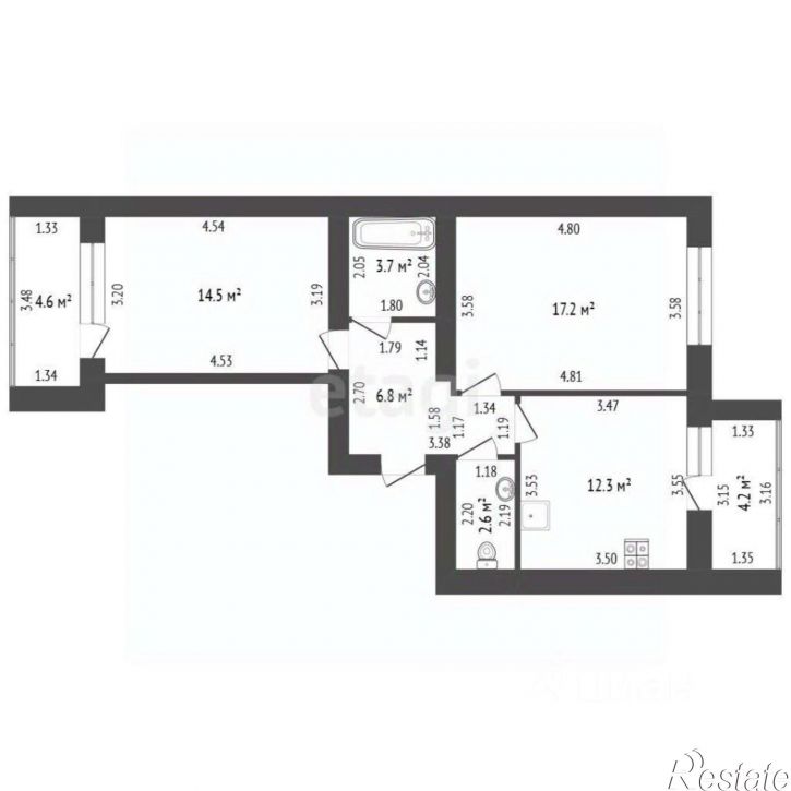 2-комн квартира пр-кт Октября, 42,  д. 42