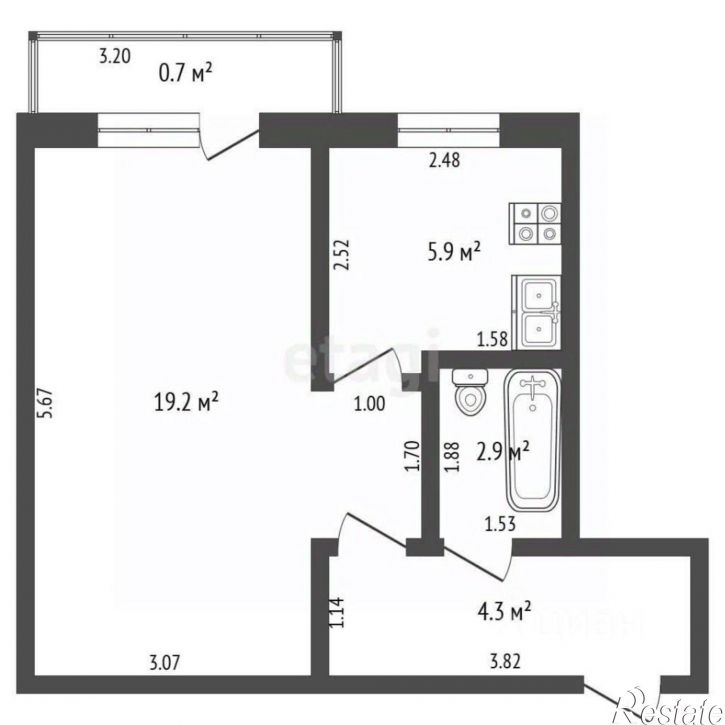1-комн квартира ул Карла Либкнехта, 8,  д. 8