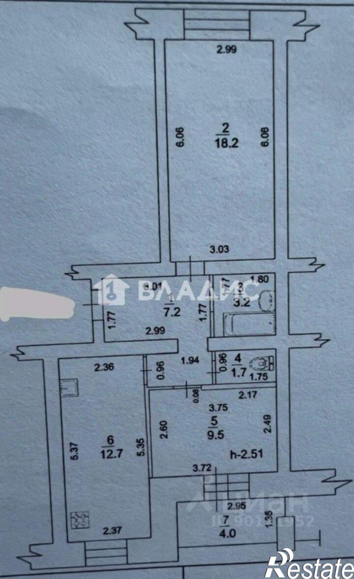 2-комн квартира улица Строителей, 10,  д. 10
