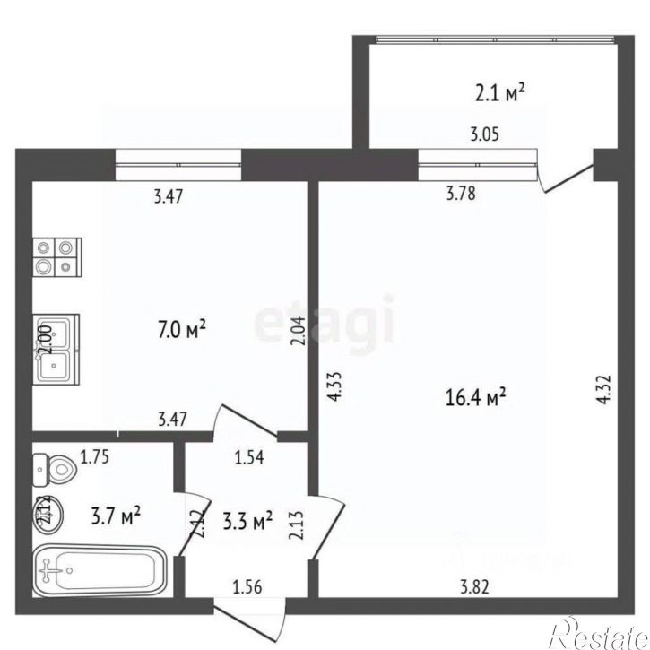1-комн квартира улица Караная Муратова, 6,  д. 6