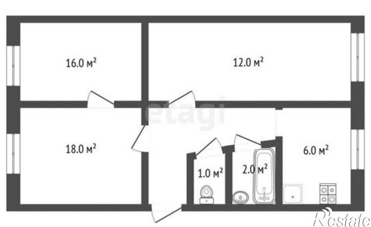 3-комн квартира улица Худайбердина, 95,  д. 95