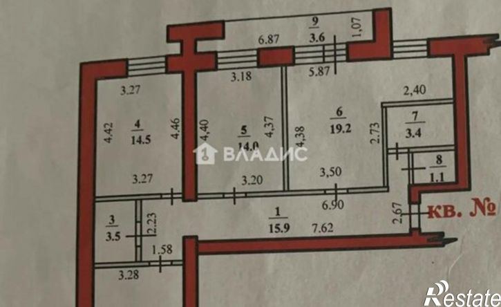 3-комн квартира улица Гоголя, 101,  д. 101