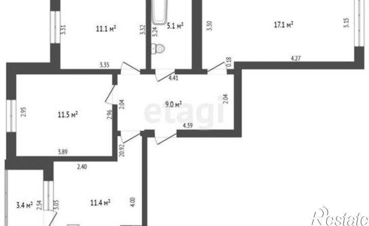 3-комн квартира ул Машиностроителей, 64,  д. 64