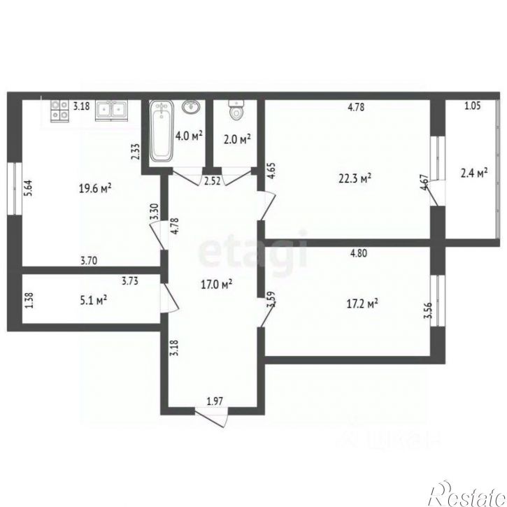 2-комн квартира ул 23 Мая, 24,  д. 24