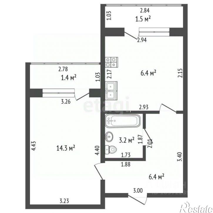 1-комн квартира улица 23 Мая, 24Б,  д. 24Б