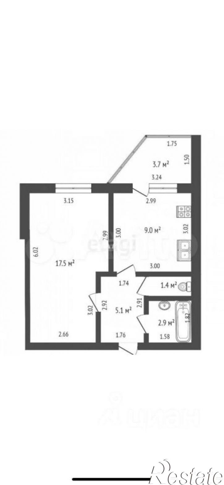 1-комн квартира ул Николаева, 18,  д. 18