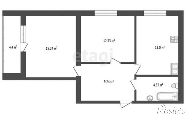 2-комн квартира ул Николаева, 1,  д. 1