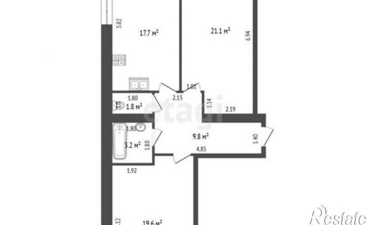 2-комн квартира ул Связистов, 5а,  д. 5а
