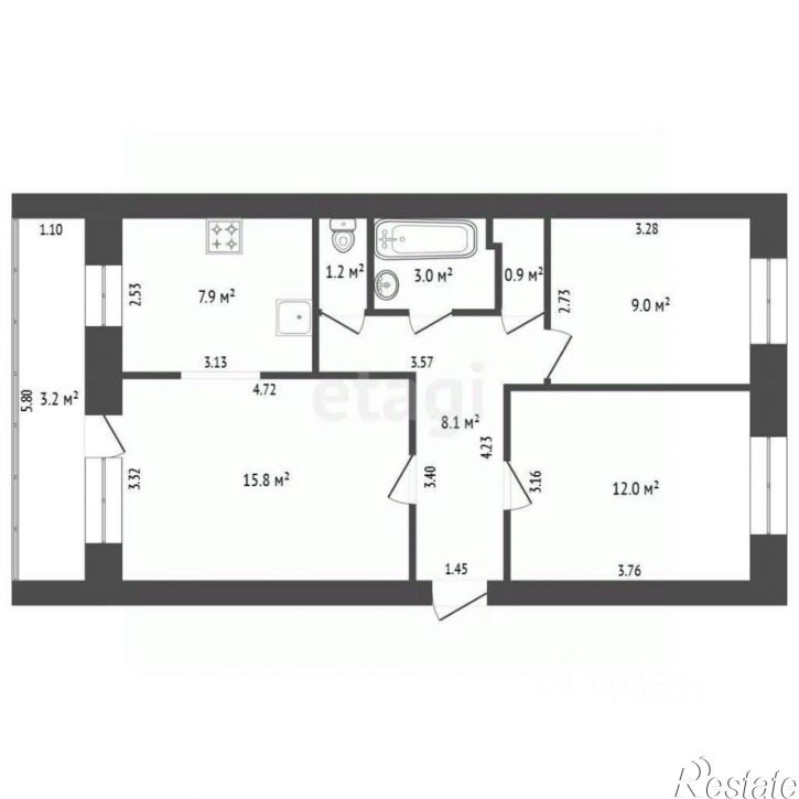 3-комн квартира ул Сазонова, 14а,  д. 14а